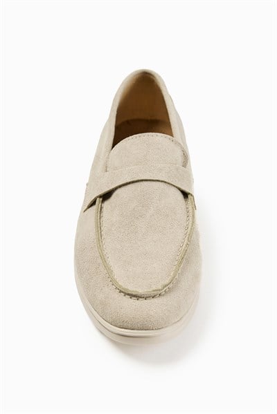 Bej Süet Günlük Loafer