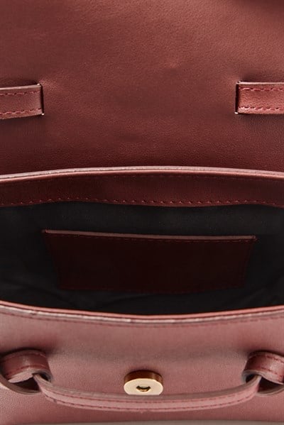 Bordo Kemer Detaylı Premium Çanta