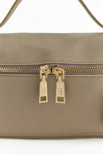 Ekru Deri El Çantası