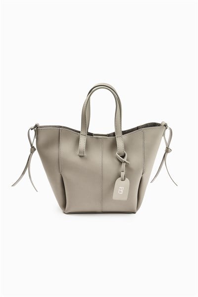 Gri Bucket Form Esintili City Çanta