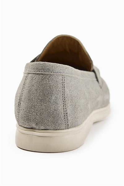 Gri Süet Günlük Loafer