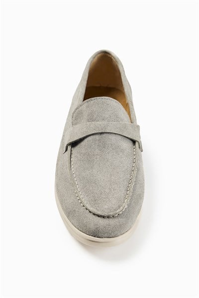 Gri Süet Günlük Loafer