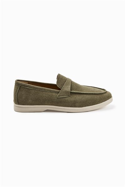 Haki Süet Günlük Loafer