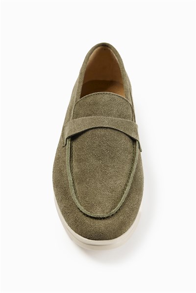 Haki Süet Günlük Loafer