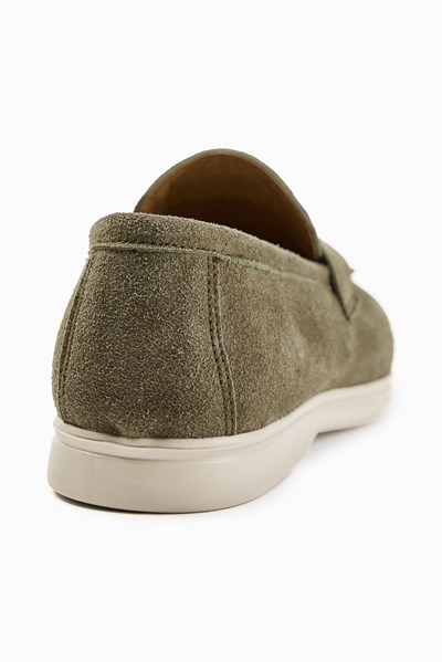 Haki Süet Günlük Loafer