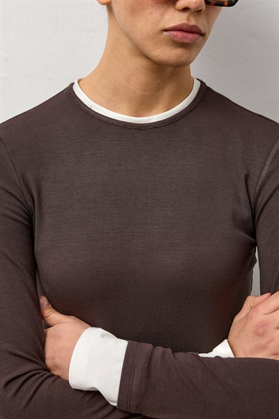 Kahverengi Beyaz Garnili Body