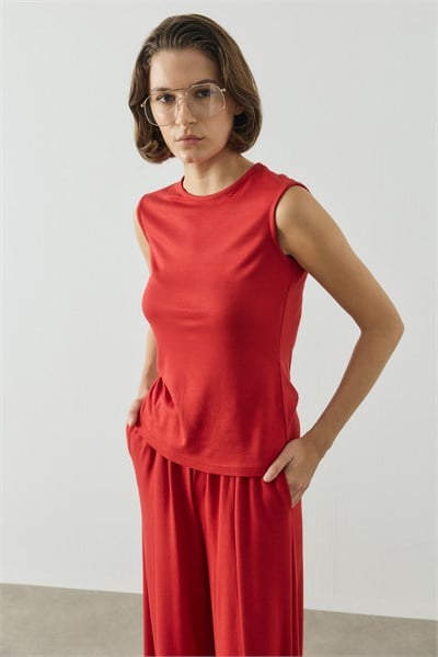 Kırmızı Basic Sıfır Kol Body