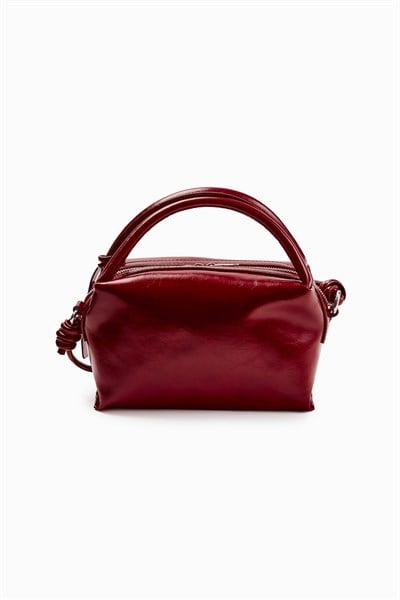 Kırmızı Minimal Logolu Mini Çanta