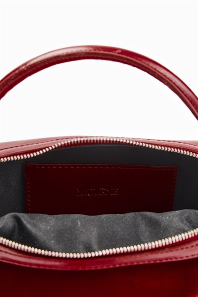 Kırmızı Minimal Logolu Mini Çanta