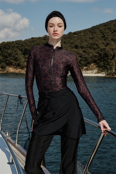 Leopar Desenli Surf Mayo