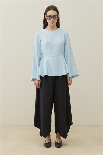 Mavi Bel Formlu Minimal Bluz