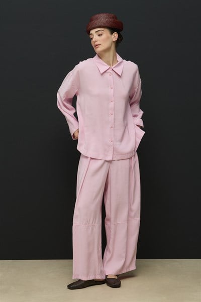 Pembe Comfort Gömlek Pantolon Takım