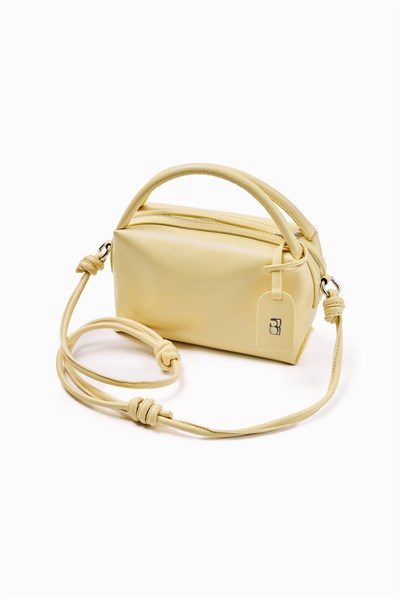 Sarı Minimal Logolu Mini Çanta