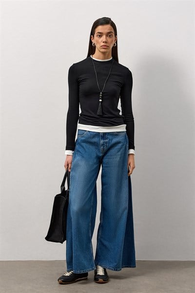 Siyah Beyaz Garnili Body