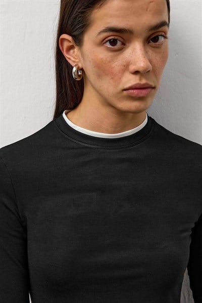 Siyah Beyaz Garnili Body