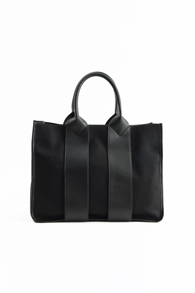 Siyah Kanvas Kol Çantası