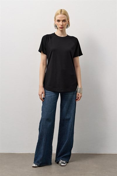 Siyah Modal Basic T-Shirt