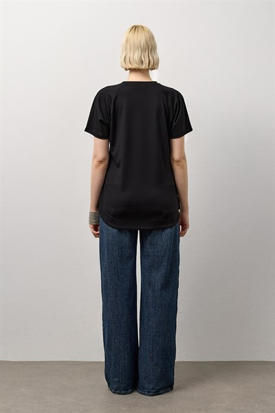 Siyah Modal Basic T-Shirt