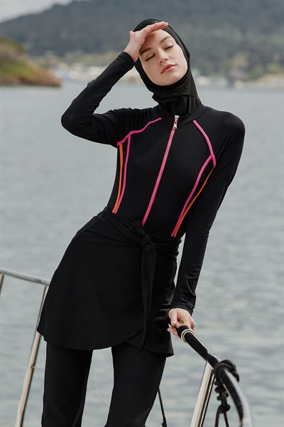 Siyah Neon Şeritli Modern Mayo