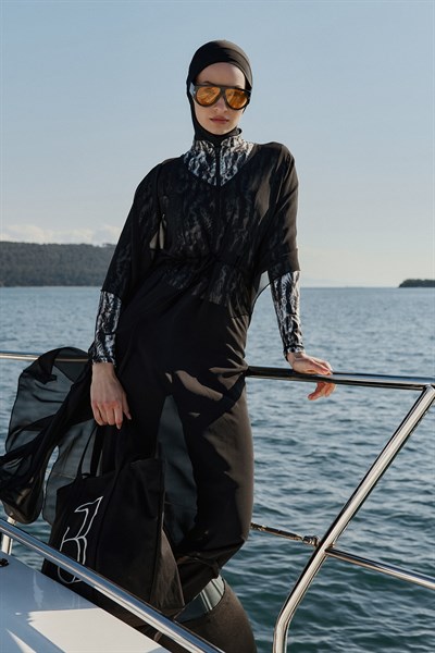 Siyah Şifon Maxi Pareo