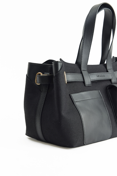 Siyah Tote Kanvas Çanta