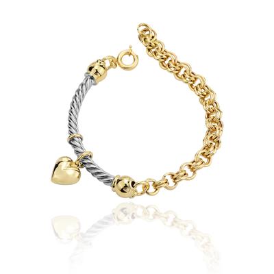 2 Renk tasarım kalpli bileklik