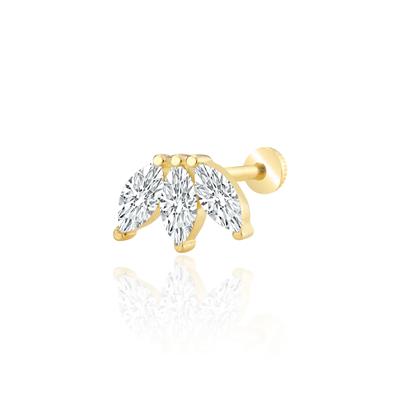 3 lü markiz taş tragus piercing