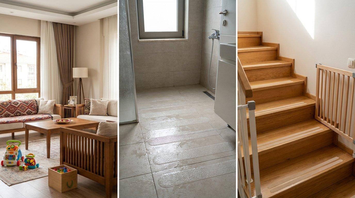 Kaymaz Bant Nereye Uygulanır? Banyo ve Merdiven Güvenliği Rehberi