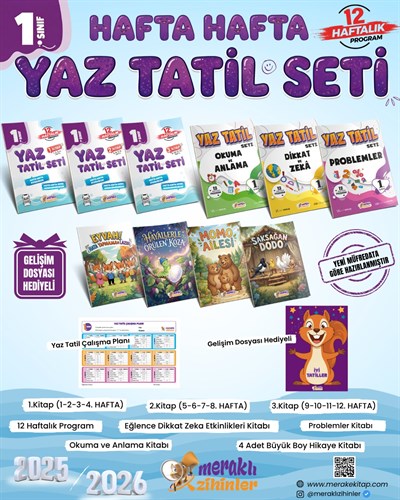 1.SINIF YAZ TATİL SETİ (2025-2026)