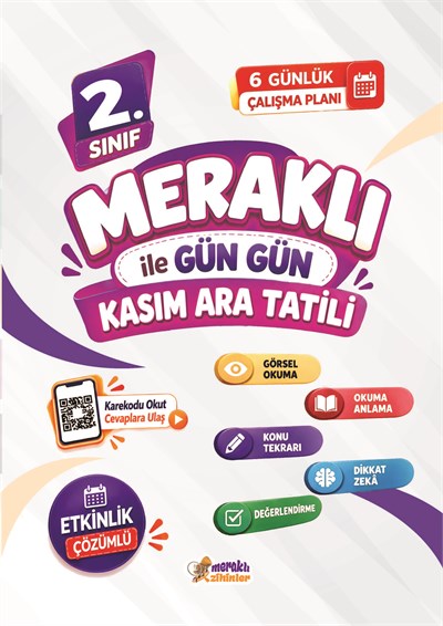 2.SINIF MERAKLI İLE GÜN GÜN KASIM ARA TATİLİ KİTABI