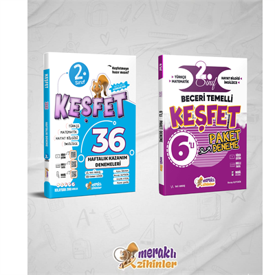 2.SINIF 36 HAFTALIK KAZANIM DENEMESİ + BECERİ TEMELLİ 6LI SARMAL DENEME PAKETİ (2Lİ SET)