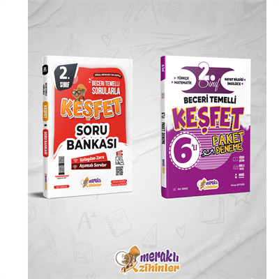 2.SINIF TÜM DERSLER SORU BANKASI+ BECERİ TEMELLİ 6LI SARMAL DENEME (2Lİ SET)