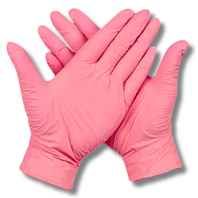 Pembe Nitril Eldiven S-M-L