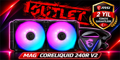 MSI Msı Mag Corelıquıd 240R V2 2X120MM Argb Fanlı Sıvı Soğutma Sistemi