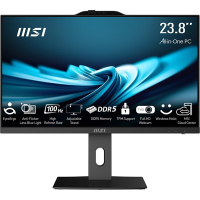 Msı Pro AP242P 14M-649XEU Core I5-14400 16GB 512GB SSD 23.8″ Fhd Freedos Sıyah All In One Pc