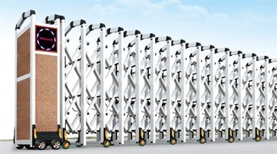 Perkotek 12 Metre Motorlu Akordiyon Bariyer Sistemi Uzaktan Kumandalı Otomatik Otopark Site Fabrika Giriş Bariyeri