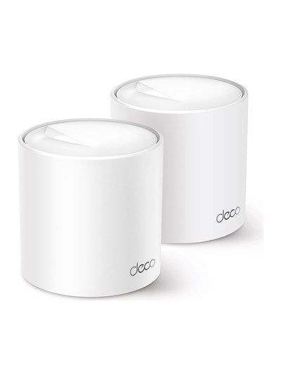 TP-Link Deco X60 AX3000 3000 Mbps Wi-Fi 6 Mesh Router Sistemi Fiber Uyumlu Çift Bant Gigabit Port WPA3 150 Cihaz 490 m² Kapsama 2'li Paket