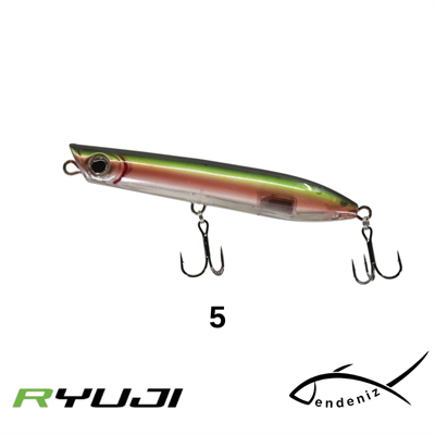 RYUJI ROCKET TOP WATER 130MM 31,5GR HARD BAIT, 5    
