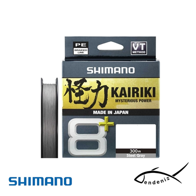 Shimano Kairiki 8+ 300m Steel Grey İp Misina 0.16mm