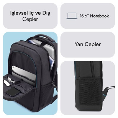 MACK MCC-505 15.6 Move Notebook Sırt Çantası Siyah