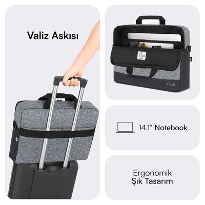 MACK MCE-1112 14.1 UNICITY Eco Notebook Çantası Gri