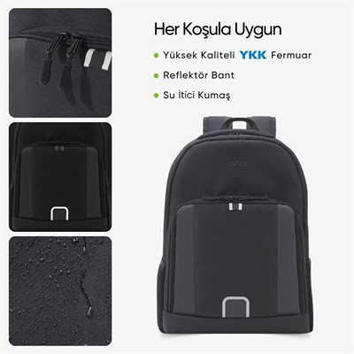 MACK MCE-1201 15.6 LUNA Eco Notebook Sırt Çantası Siyah