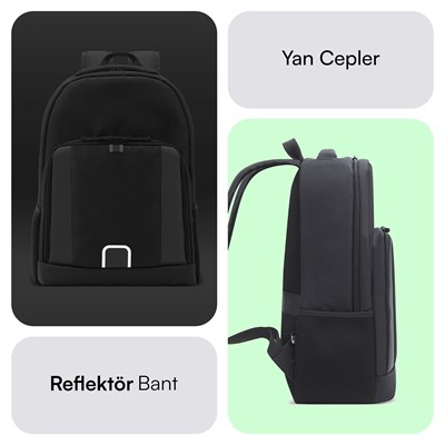 MACK MCE-1211 14.1 LUNA Eco Notebook Sırt Çantası Siyah