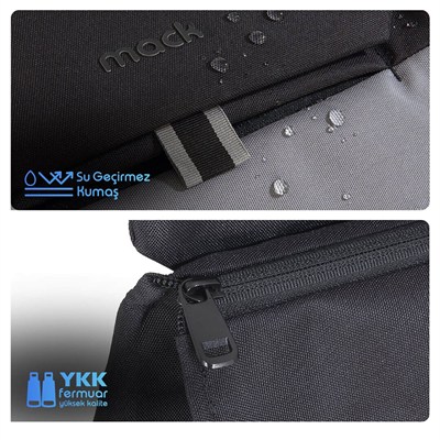 MACK MCE-1301 14.1 ZEN Eco Günlük Sırt Çantası Siyah Gri