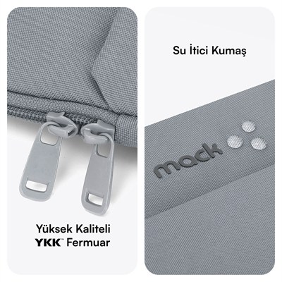 MACK MCE-1502 14.1 NOVA Eco Notebook Sleeve Gri