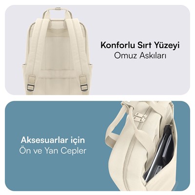 MACK MCE-1524 15.6 NOVA Eco Notebook Sırt Çantası Latte