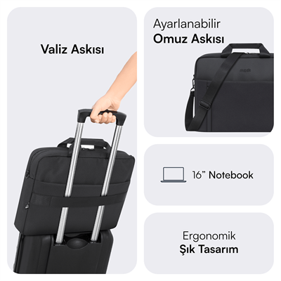 MACK MCE-1712 16 CODE Eco Notebook Çantası Siyah