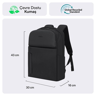 MACK MCE-1722 16 CODE Eco Notebook Sırt Çantası Siyah