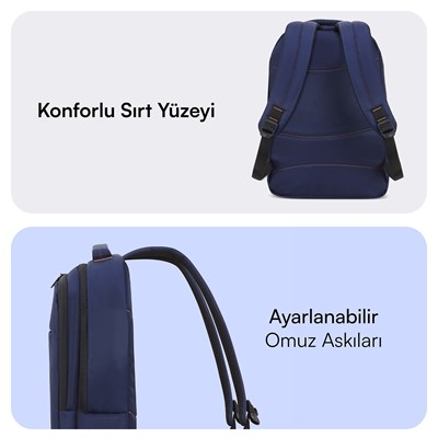 MACK MCC-006BL 15.6 OFFICE Notebook Sırt Çantası Lacivert