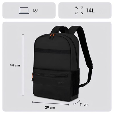 MACK MCC-1622 16 PAX Line Notebook Sırt Çantası Siyah